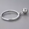 N8002e Bague Boule Argent Plaqué et Strass Reglable Femme - Bijoux Bagues en ligne Ninanina