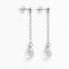 N8006a Boucle d'oreille Swarovski goutte d'eau pendante Argent 925 pour femme - Bijoux Boucles d'oreilles cristal en ligne Ninanina