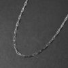 N8024b Collier trombone acier inoxydable argenté homme - Bijoux Collierrs en ligne Ninanina