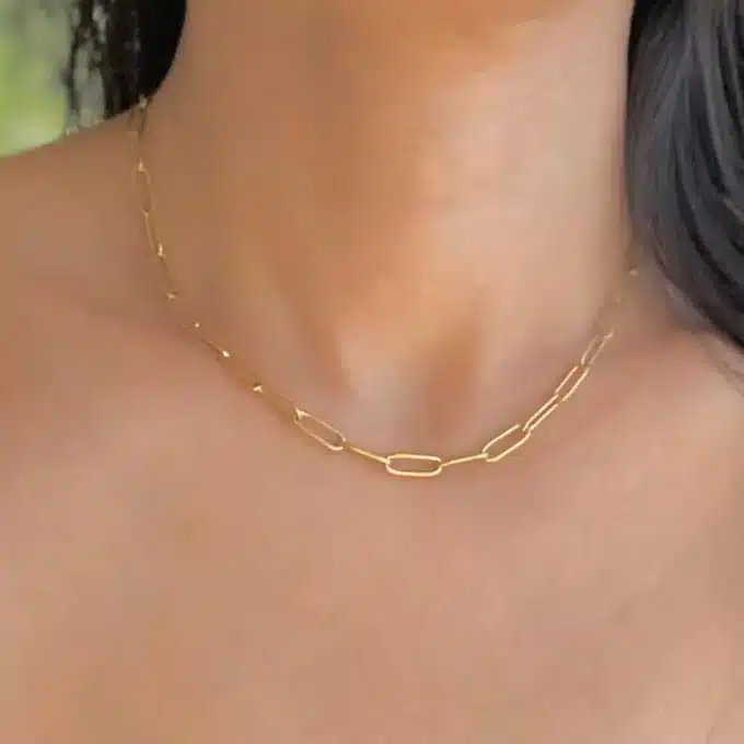 N8024g Collier trombone acier inoxydable argenté homme - Bijoux Colliers en ligne Ninanina