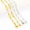 N8024h Collier trombone acier inoxydable argenté homme - Bijoux Colliers en ligne Ninanina