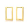 N8030b Boucles d'Oreilles Rectangle or plaqué sur argent 925 - Bijoux Boucles d'oreille en ligne Ninanina