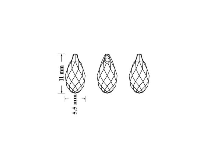 Swarovski element 6010_11x5_5mm_16