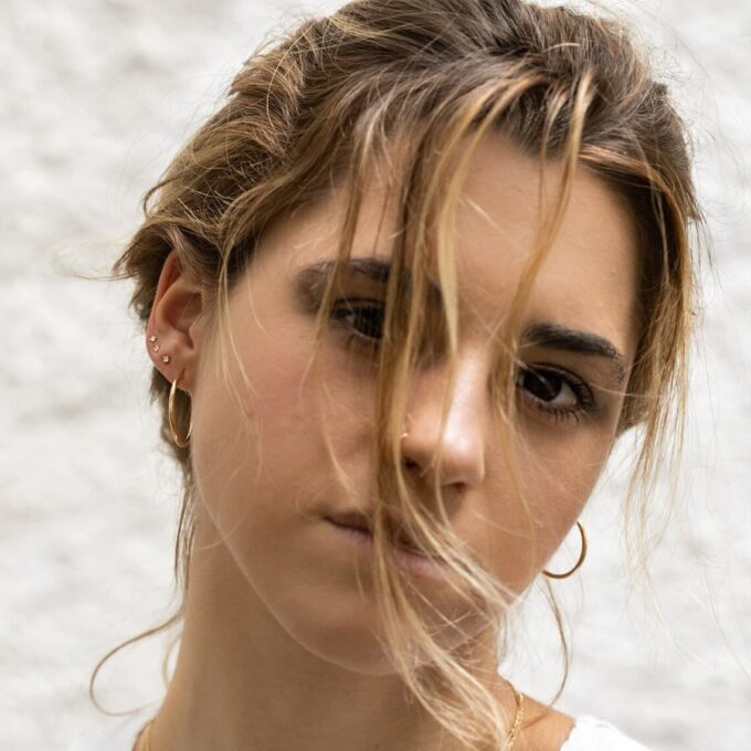 N7954 Créoles 30mm or plaqué sur argent 925 fines fil rond - Bijoux Boucles d'oreilles en ligne Ninanina