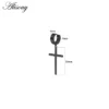 N8010c Boucle d'oreille croix noir Acier inoxydable homme - Bijoux Boucles d'oreilles en ligne Ninanina