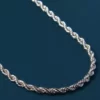 N8048d Chaine pour homme acier inoxydable maille corde 4mm - Bijoux Colliers chaines en ligne Ninanina