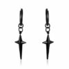 N8062 Boucle d'oreille avec une croix quatre pointes Homme Acier - Bijoux Boucles d'oreilles en ligne Ninanina