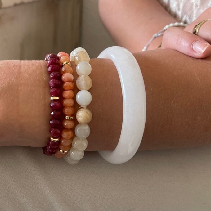 N8076k Bracelet Jade Blanc Véritable Jonc Femme 65mm - Bijoux Bracelets en ligne NINANINA