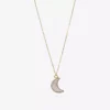 N8093d Collier Lune Agate Druzy Or Laminé ou Acier Doré - Bijoux Colliers en ligne Ninanina