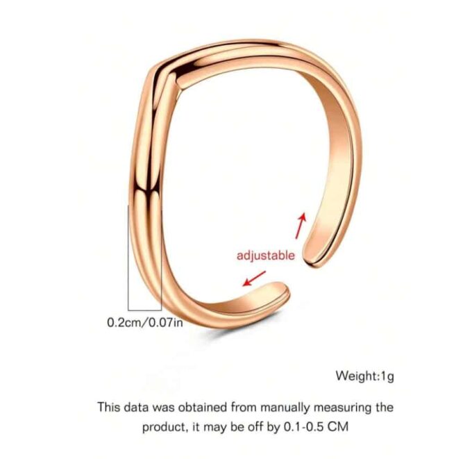 N8097A Duo Bagues D'Orteils réglables Acier Inoxydable Rosé - Bijoux Bagues en ligne Ninanina