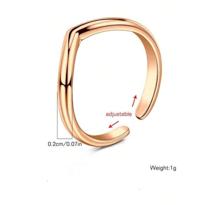 N8107a Set bagues acier inoxydable rosé pour phalange ou orteil - Bijoux Bagues en ligne Ninanina