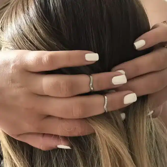 N8109a Set de bagues de phalange ouvertes acier inoxydable - Bijoux Bagues en ligne Ninanina