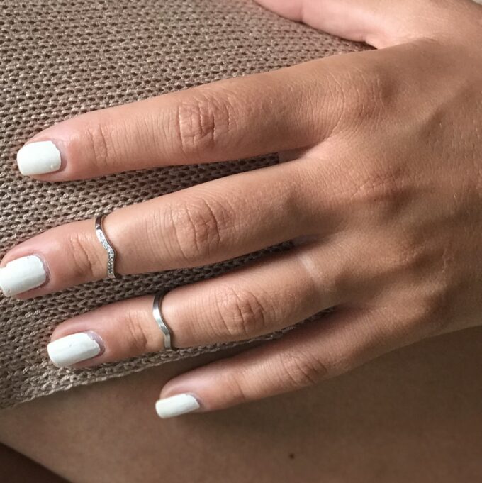 N8109d Set de bagues de phalange ouvertes acier inoxydable - Bijoux Bagues en ligne Ninanina