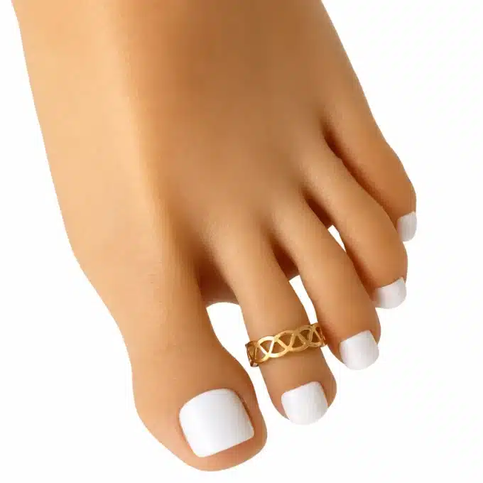 N8117 Bague Doigt Pied Acier Inoxydable Orteil ou Phalange - Bijoux de pieds femme en ligne Ninanina
