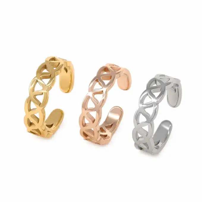 N8117f Bague Doigt Pied Acier Inoxydable Orteil ou Phalange - Bijoux de pieds femme en ligne Ninanina