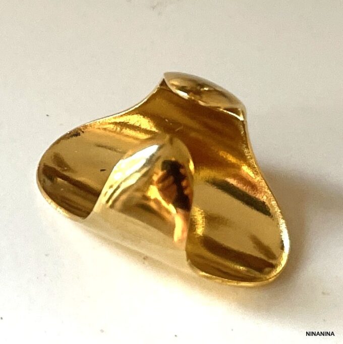 N8125j Grosse Bague Dorée Acier Inoxydable Or Large Femme - Bijoux Bagues en ligne Ninanina