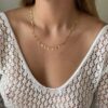 N8139b Collier Coeurs Paqué Or 14 carats GoldFilled ras de cou - Bijoux Colliers coeur en ligne Ninanina