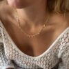 N8139c Collier Coeurs Paqué Or 14 carats GoldFilled ras de cou - Bijoux Colliers coeur en ligne Ninanina