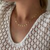 N8139d Collier Coeurs Paqué Or 14 carats GoldFilled ras de cou - Bijoux Colliers coeur en ligne Ninanina