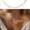 N8139e Collier Coeurs Paqué Or 14 carats GoldFilled ras de cou - Bijoux Colliers coeur en ligne Ninanina