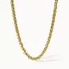 N8074a Collier Grosse Maille Femme Acier inoxydable doré 6mm - Bijoux Colliers Femmes en ligne Ninanina