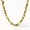 N8074c Collier Grosse Maille Femme Acier inoxydable doré 6mm - Bijoux Colliers Femmes en ligne Ninanina