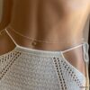 N8149 Chaîne Au Rein Argent 925 Massif Femme Maille Satellite - Bijoux de corps en ligne Ninanina