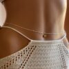N8149f Chaîne Au Rein Argent 925 Massif Femme Maille Satellite - Bijoux de corps en ligne Ninanina