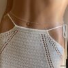 N8149g Chaîne Au Rein Argent 925 Massif Femme Maille Satellite - Bijoux de corps en ligne Ninanina