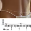 N8149i Chaîne Au Rein Argent 925 Massif Femme Maille Satellite - Bijoux de corps en ligne Ninanina