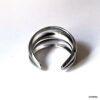 N8163f Bague Ajustable Acier Inoxydable Anneau Double Rang - Bijoux Bagues Femmes en ligne Ninanina