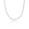 N8178a Collier Homme En Perle Blanche Eau Douce Véritable - Bijoux Colliers Hommes en ligne Ninanina