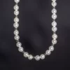 N8181c Collier De Perle Homme Blanche Véritable Et Acier 55cm - Bijoux Colliers Hommes en ligne Ninanina