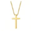 N8185a Pendentif Croix En Or Pour Homme Collier Acier Doré - Bijoux Colliers Pendentifs en ligne Ninanina