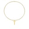 N8185c Pendentif Croix En Or Pour Homme Collier Acier Doré - Bijoux Colliers Pendentifs en ligne Ninanina