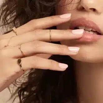 Bague en acier inox doré adaptée pour phalange ou petit doigt portée - Bijou unisexe élégant signé Ninanina