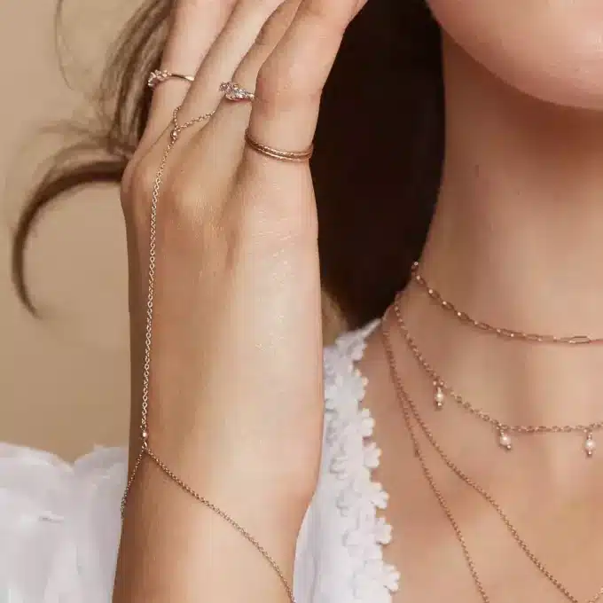 N8252d Bague Pour Le Petit Doigt Ou Phalange Anneau Acier Doré - Bijoux Bagues femmes en ligne Ninanina Bague dorée en acier inoxydable pour petit doigt ou phalange portée en double sur une main - Accessoire tendance et raffiné pour femme