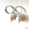 N7620c Créoles perles blanches d'eau douce Et Argent 925 - Bijoux Boucles d'oreilles en ligne Ninanina