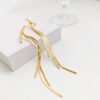 N7623a Longues boucles d'oreilles pendantes Acier doré - Bijoux Boucle d'oreille en ligne Ninanina