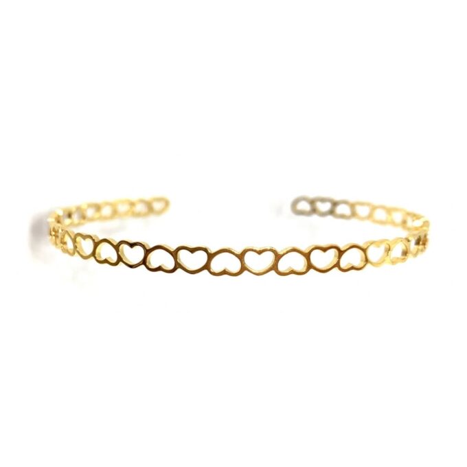 N8017k Bracelet Coeurs Acier Inoxydable argenté femme réglable - Bijoux Bracelets en ligne Ninanina