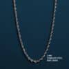 N8047a Chaine hommes maille corde Acier inoxydable 3mm - Bijoux Chaines en ligne Ninanina