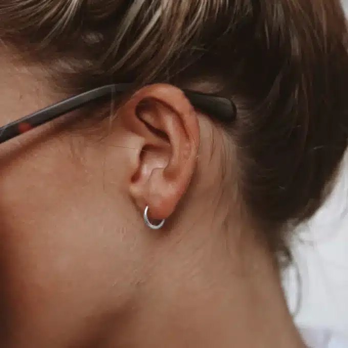 N8214 Créoles 10 mm Argent 925 Minimalistes Pour Femme -bijoux Boucles d'oreilles femmes en ligne Ninanina