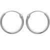 N8214 Créoles 10 mm Argent 925 Minimalistes Pour Femme - Bijoux d'oreilles femmes en ligne Ninanina