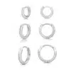 N8214b Créoles 10 mm Argent 925 Minimalistes Pour Femme -bijoux Boucles d'oreilles femmes en ligne Ninanina