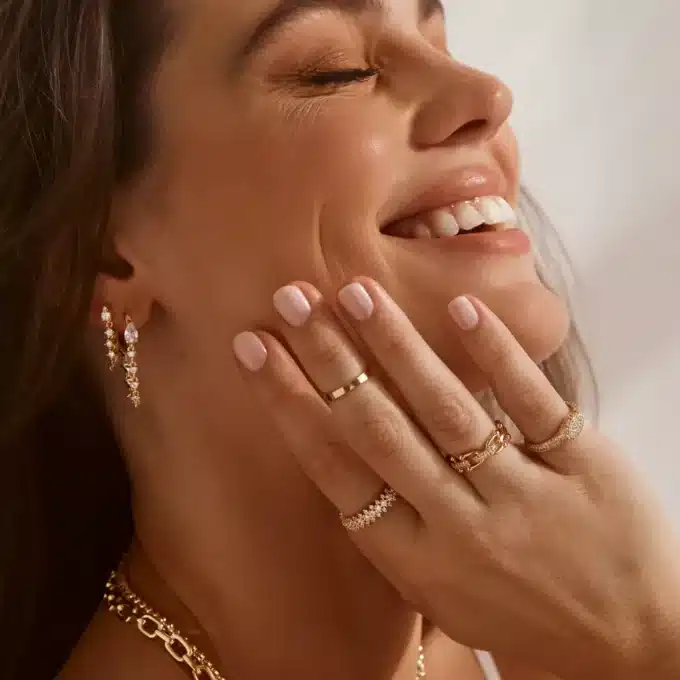 N8221e Bague Phalange Or Plaqué Sur Argent 925 Pour Femme - Bijoux Bagues Femmes en ligne Ninanina