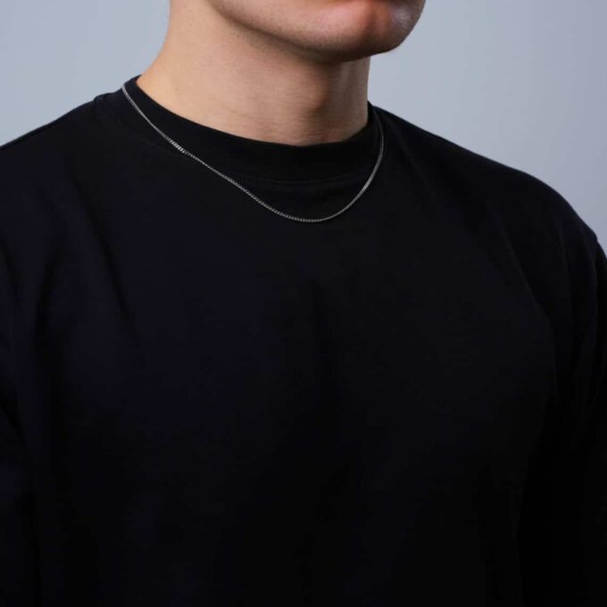 N8232b Chaine Fine Homme En Acier Inoxydable Maille Gourmette Made In France - Bijoux Colliers hommes en ligne Ninanina