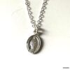 N8243b Collier Vierge Marie Pendentif Ovale Argent 925 Femme - Bijoux Colliers religieux en ligne Ninanina