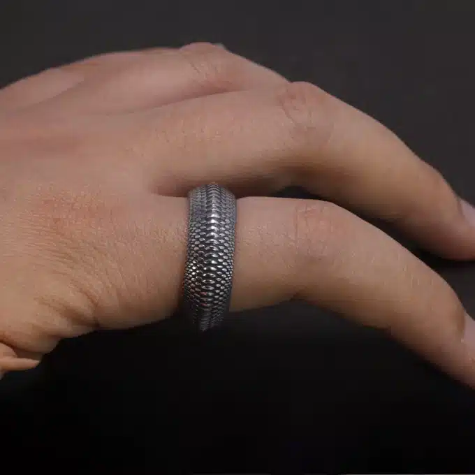 N8250a-Bague-Viking-Homme-Argent-Réglable-Ecailles-Serpent-De-Midgard-Bijoux-Bagues-hommes-en-ligne-