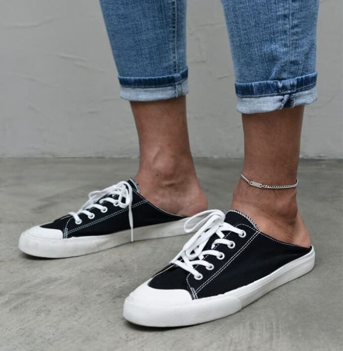 N8277a Chainette Cheville Homme Gourmette Acier Inoxydable - Bijoux de pieds hommes artisanaux faits main Ninanina