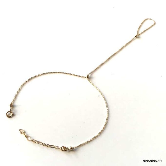 N8309b Chaine De Pieds Or Plaqué Pour Femme Minimaliste Fait Main En France - Bijoux de pied femmes en ligne artisanaux Ninanina